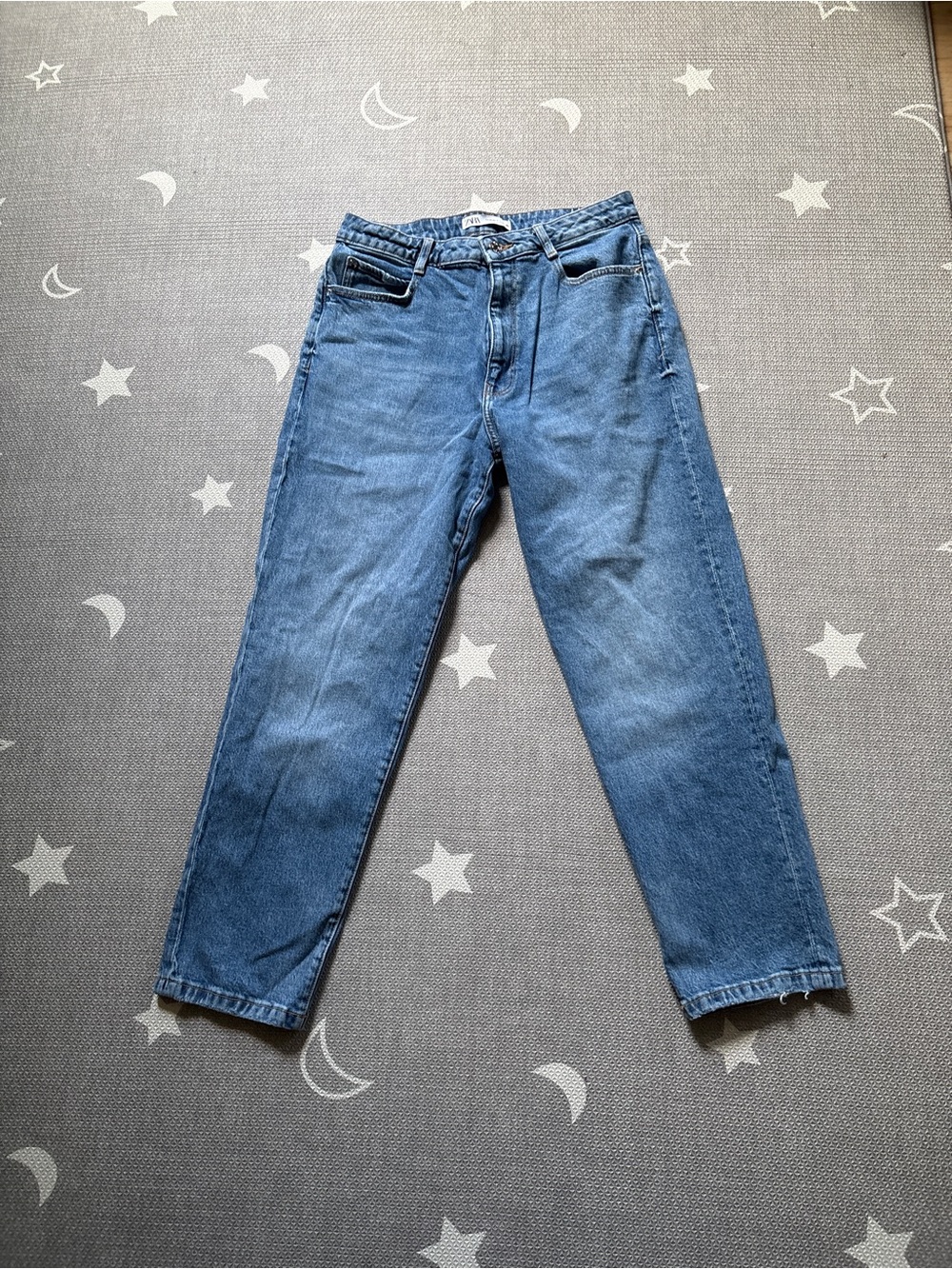 Zara Straight-Leg Medium Blue Jeans